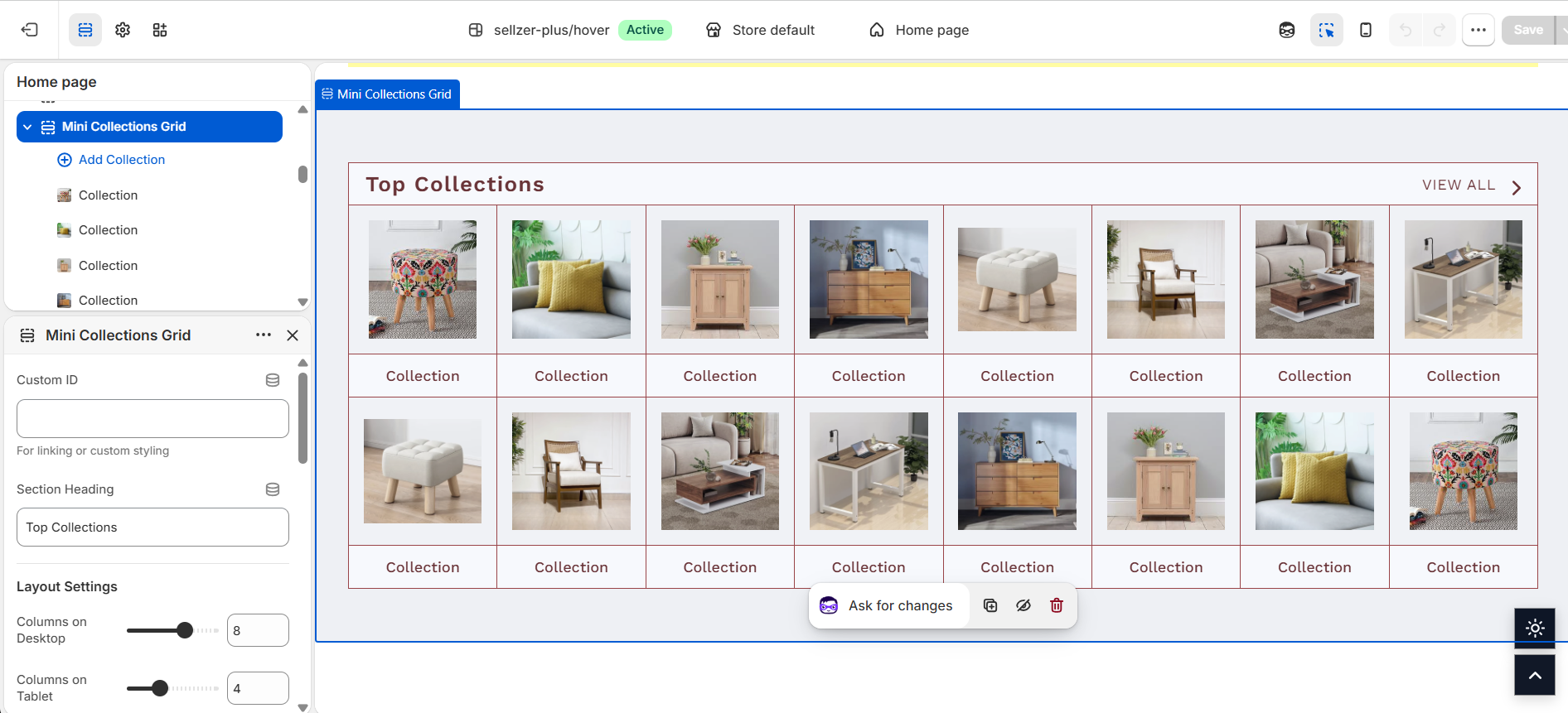 Mini Collections (Circular Navigation Grid)